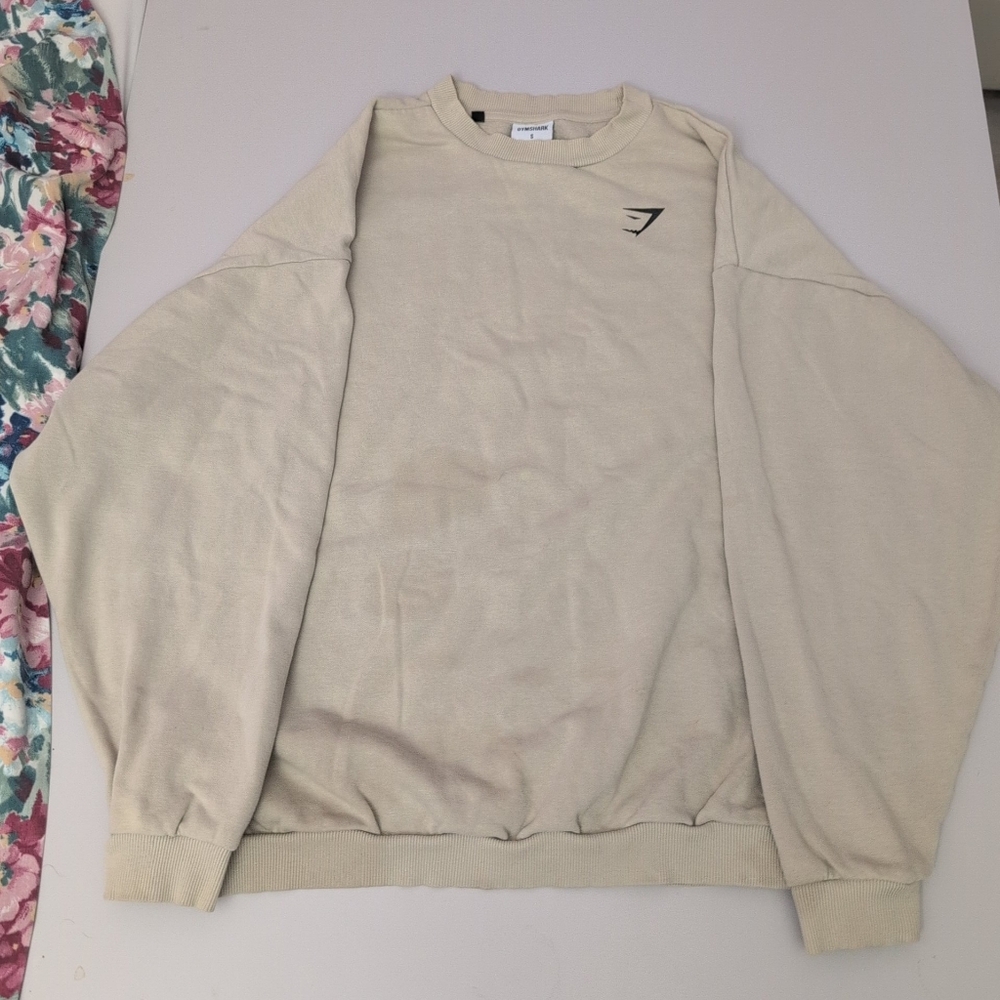 Gymshark Men's Beige Crewneck Sweater